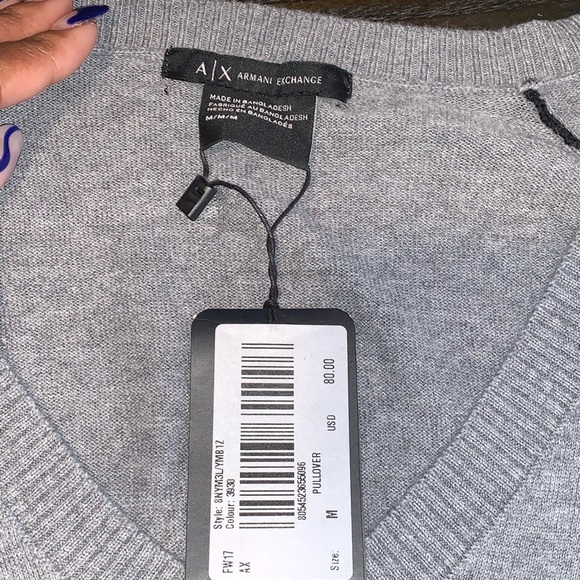 Armani Exchange grey sweater - Picture 2 of 3